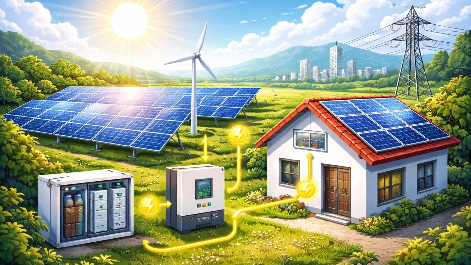 PLTS Hybrid - Gabungan Antara PLTS On-Grid dan Off-Grid