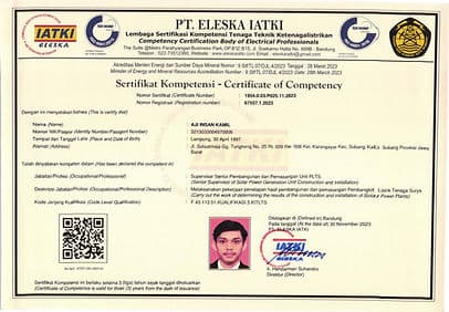 Technical Competency Certificate
